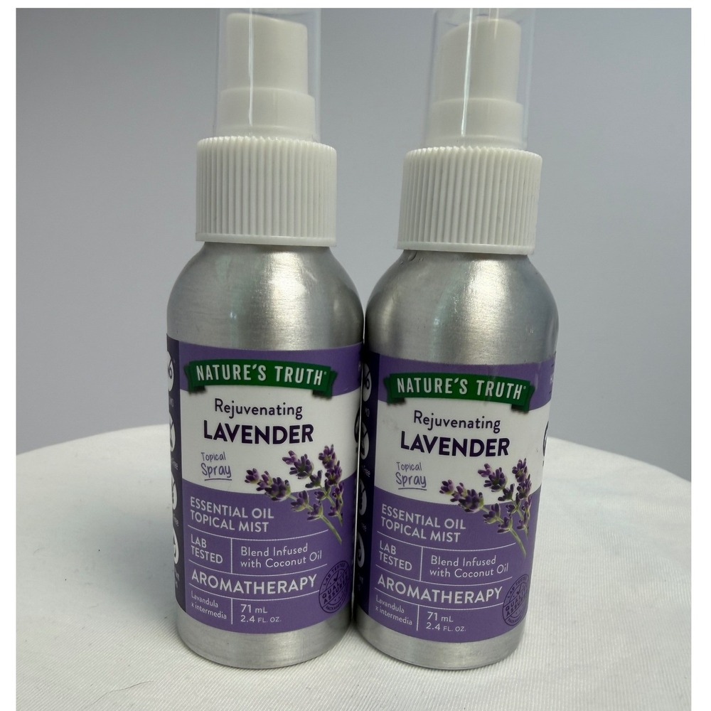 Natures Truth Rejuvenating Lavender Essential Oil Topical Mist 2.4oz Set‎ of 2